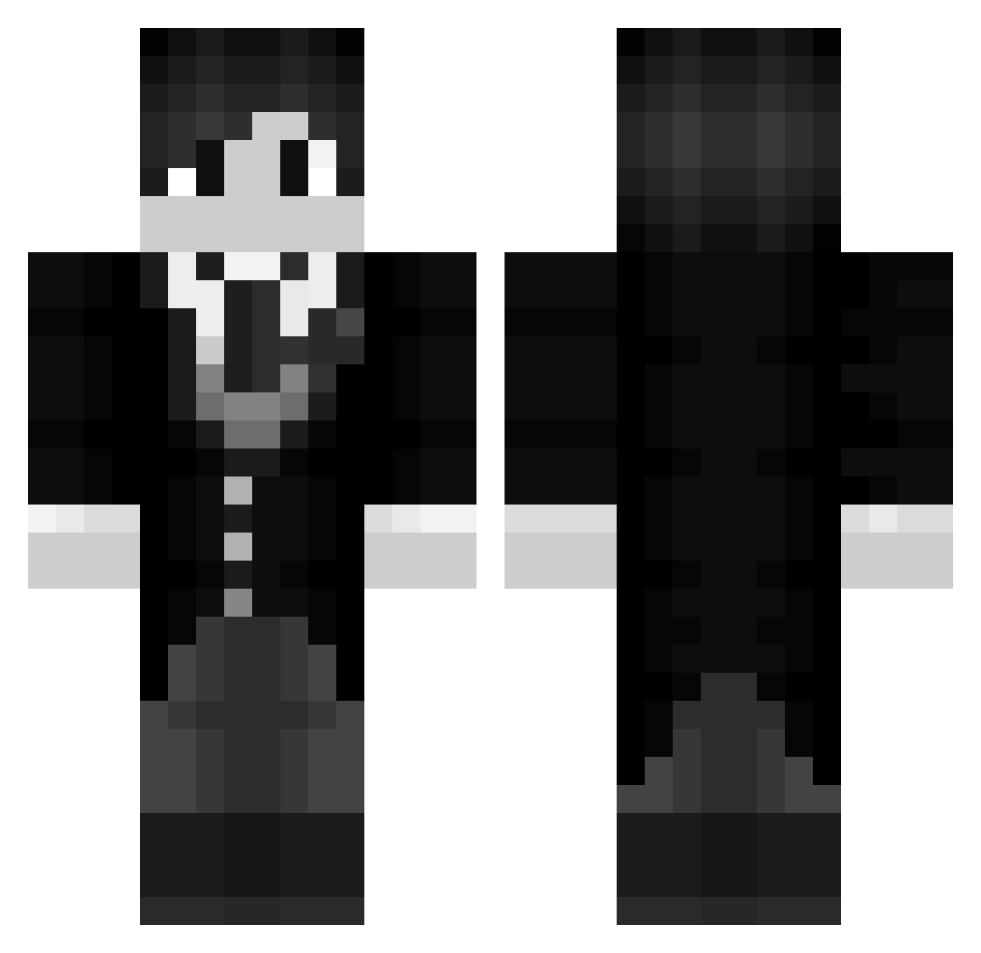 ElectricCyanate Minecraft skin, front and back view