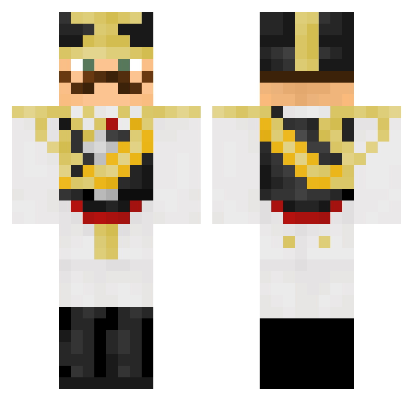 schn1zel Minecraft skin, front and back view