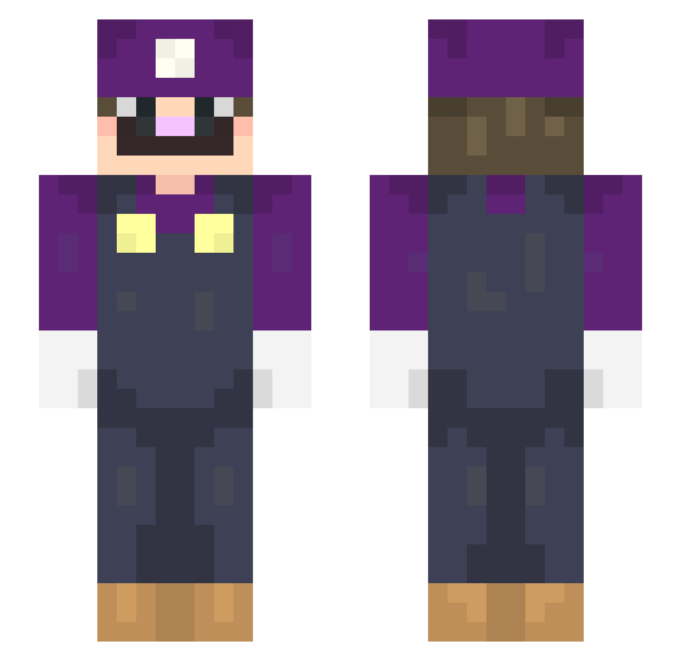 Blue004 Minecraft skin, front and back view
