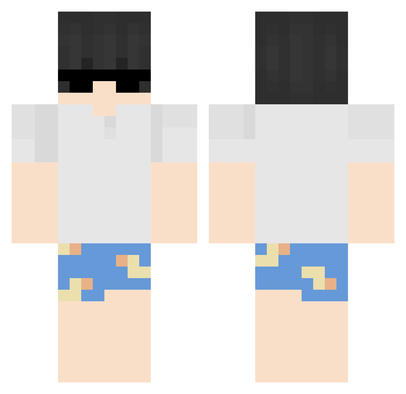 Davitrida Minecraft skin, front and back view