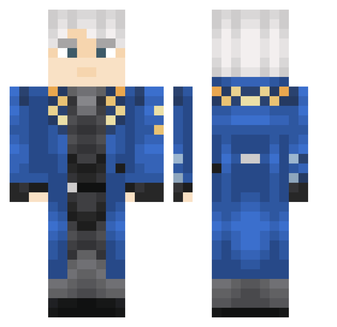 ImJinxed5462 Minecraft skin, front and back view