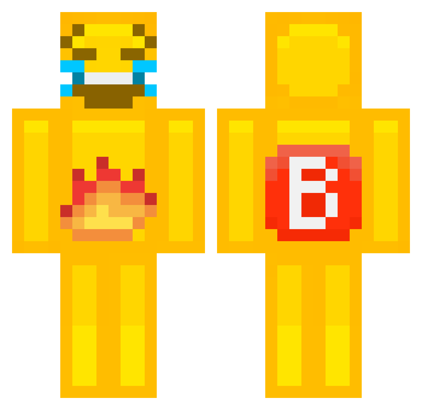 7q5 Minecraft skin, front and back view