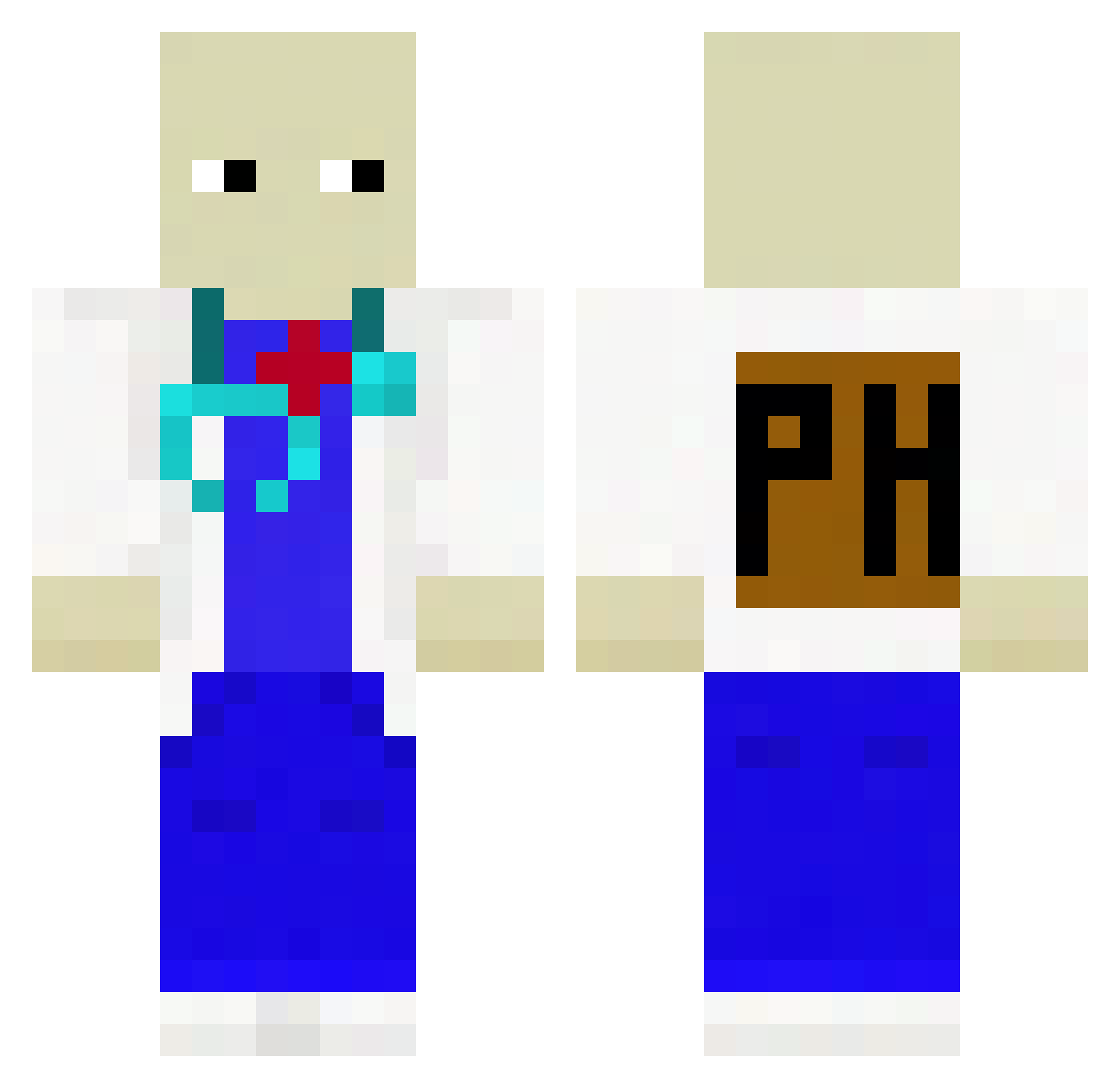 MC_Luca_ Minecraft skin, front and back view