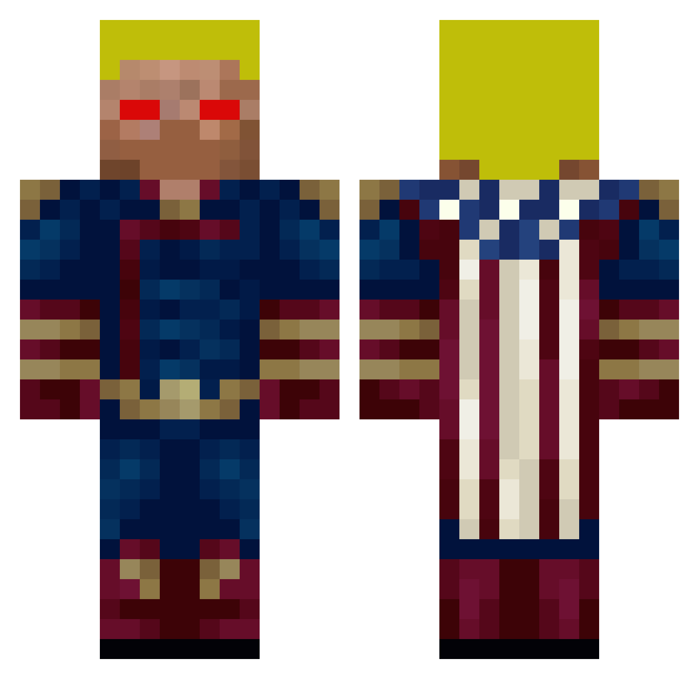 _Poltergeiist_ Minecraft skin, front and back view