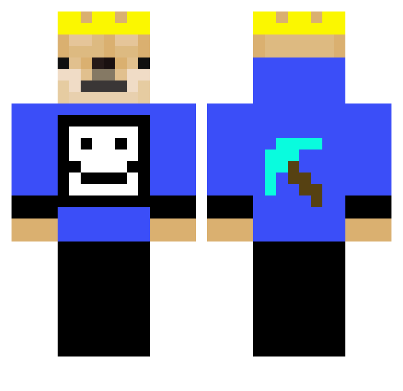 DogWithTheHoodie Minecraft skin, front and back view