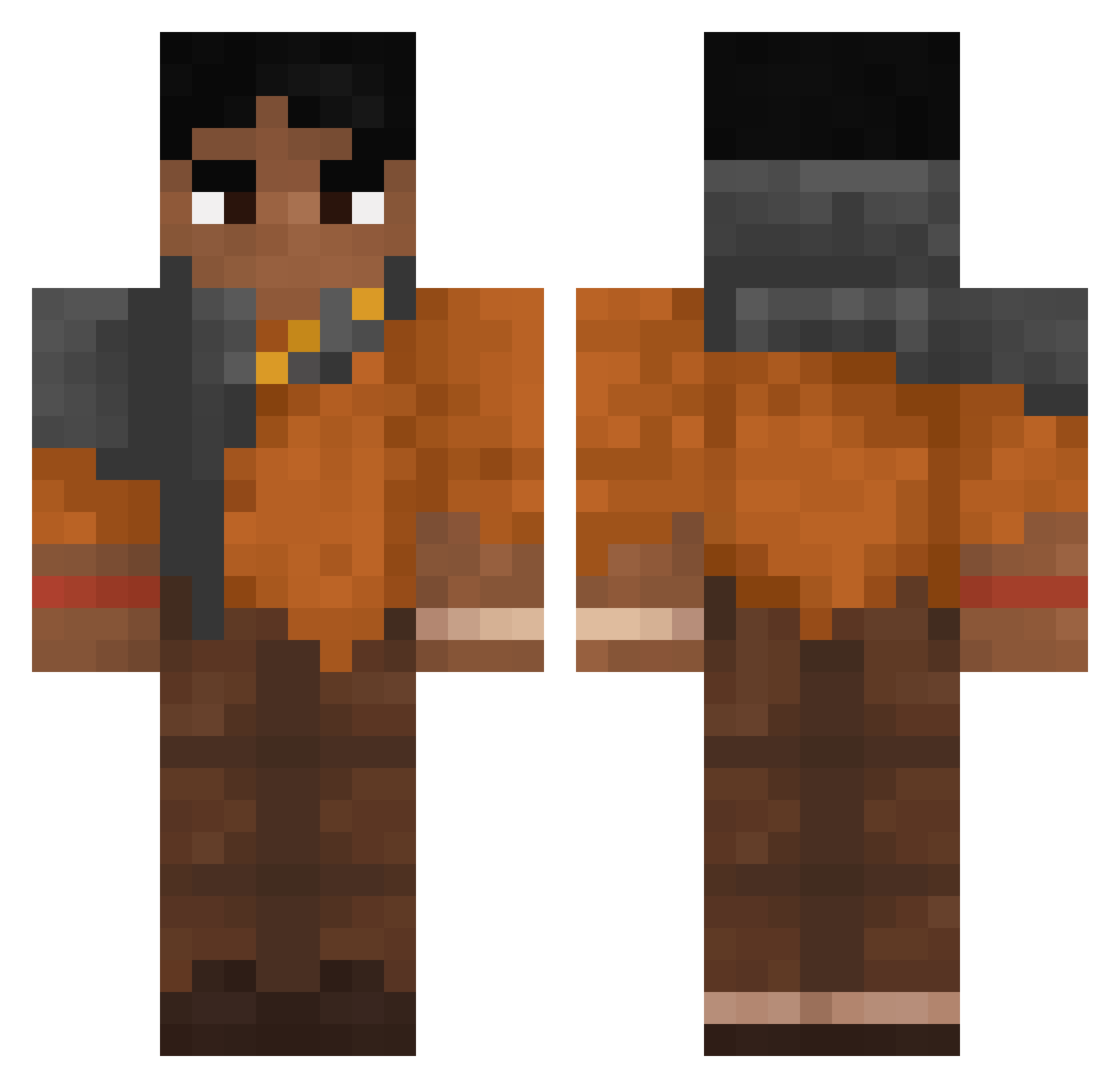 MrAxel10 Minecraft skin, front and back view
