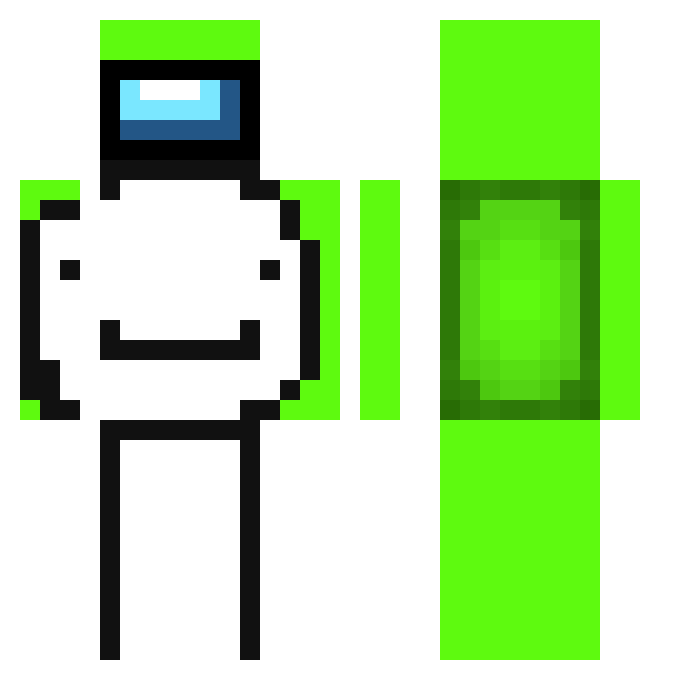 _Aztl Minecraft skin, front and back view