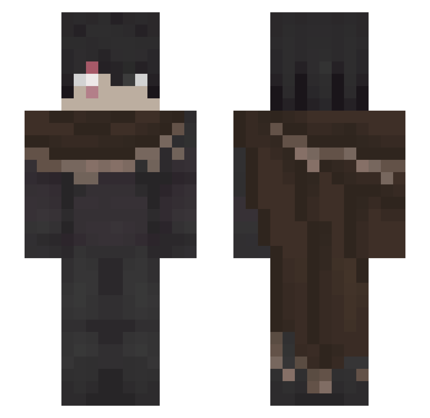 _skse Minecraft skin, front and back view