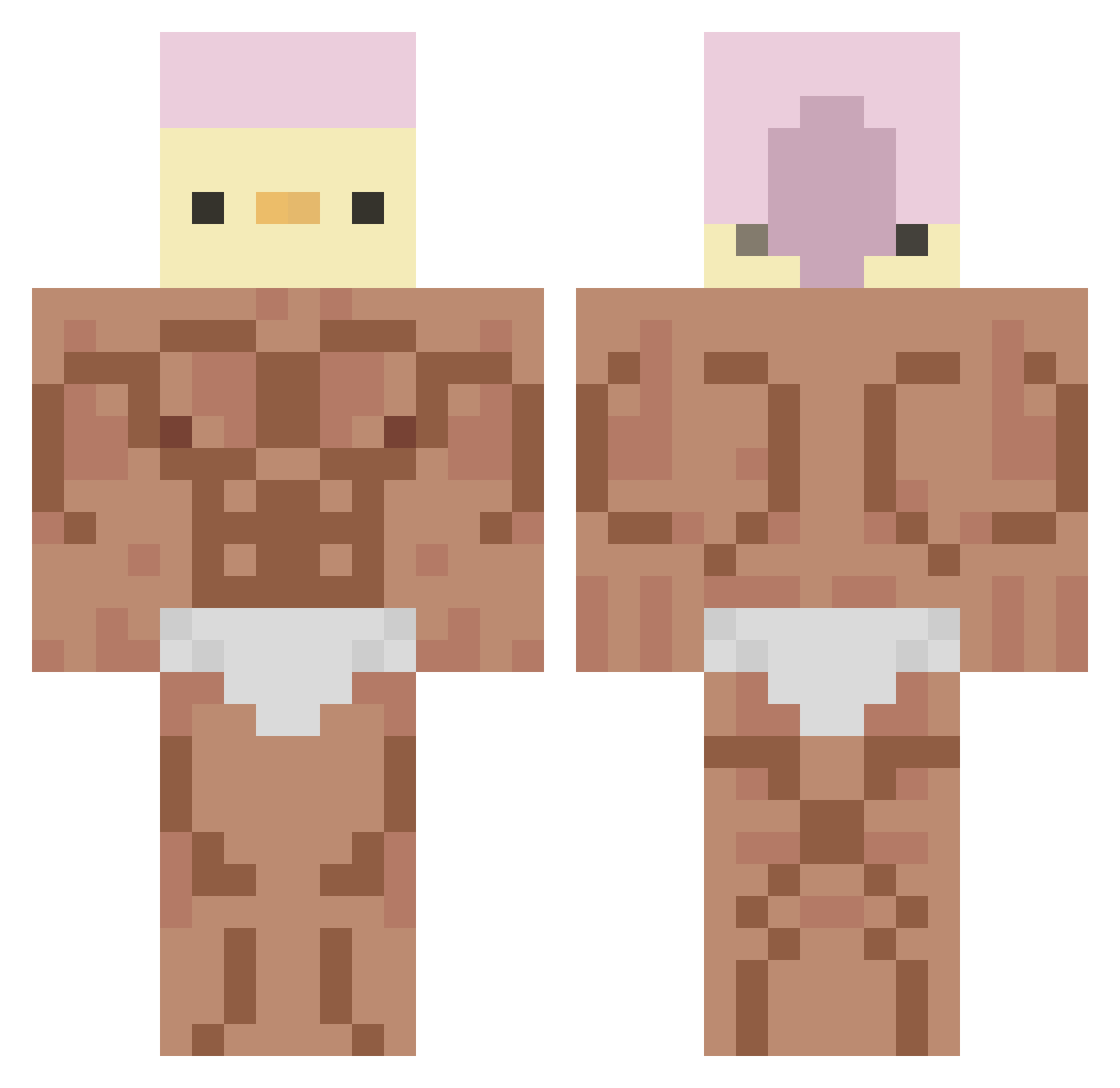 yaco_ Minecraft skin, front and back view