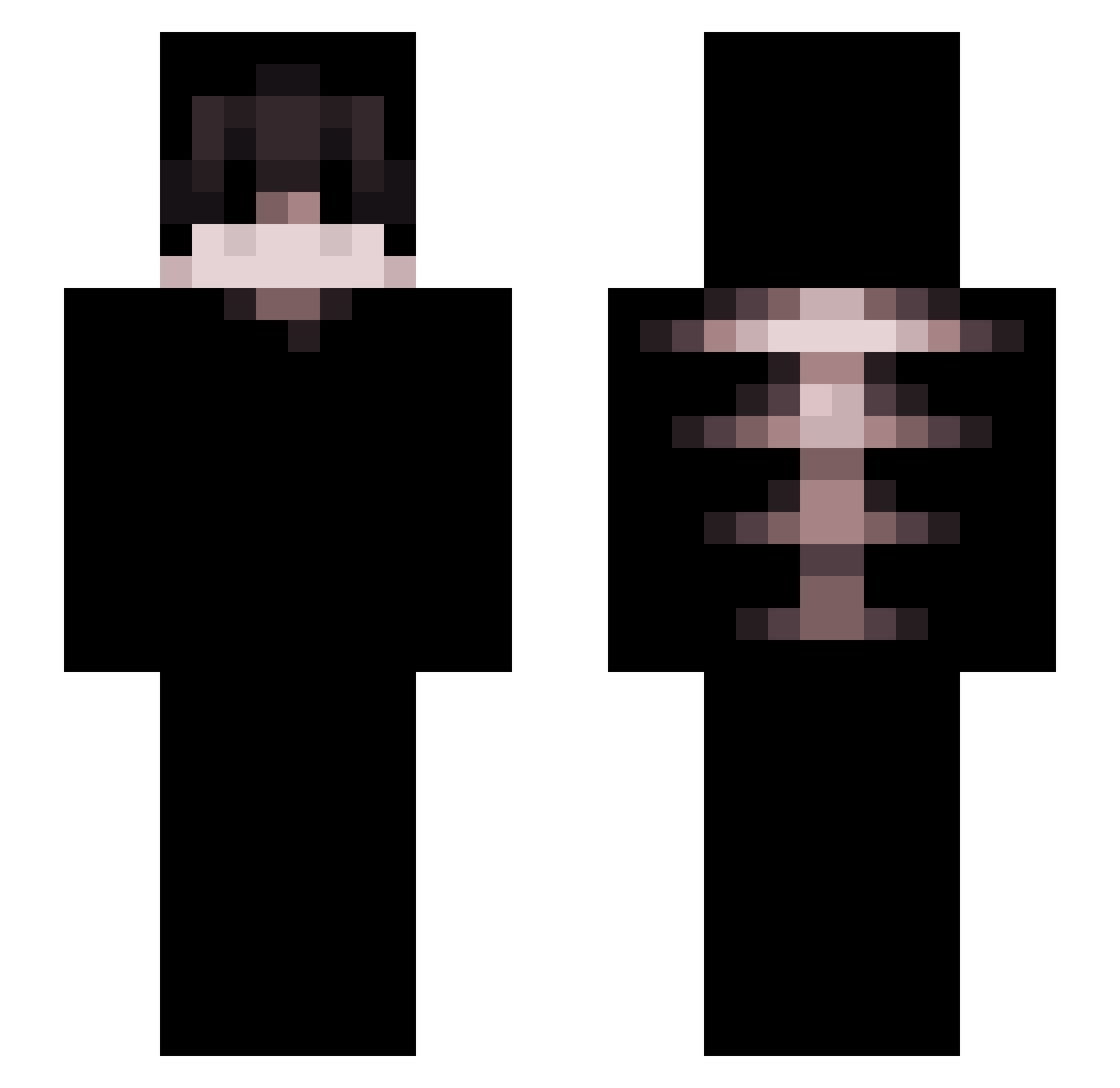 21Cam1l0 Minecraft skin, front and back view