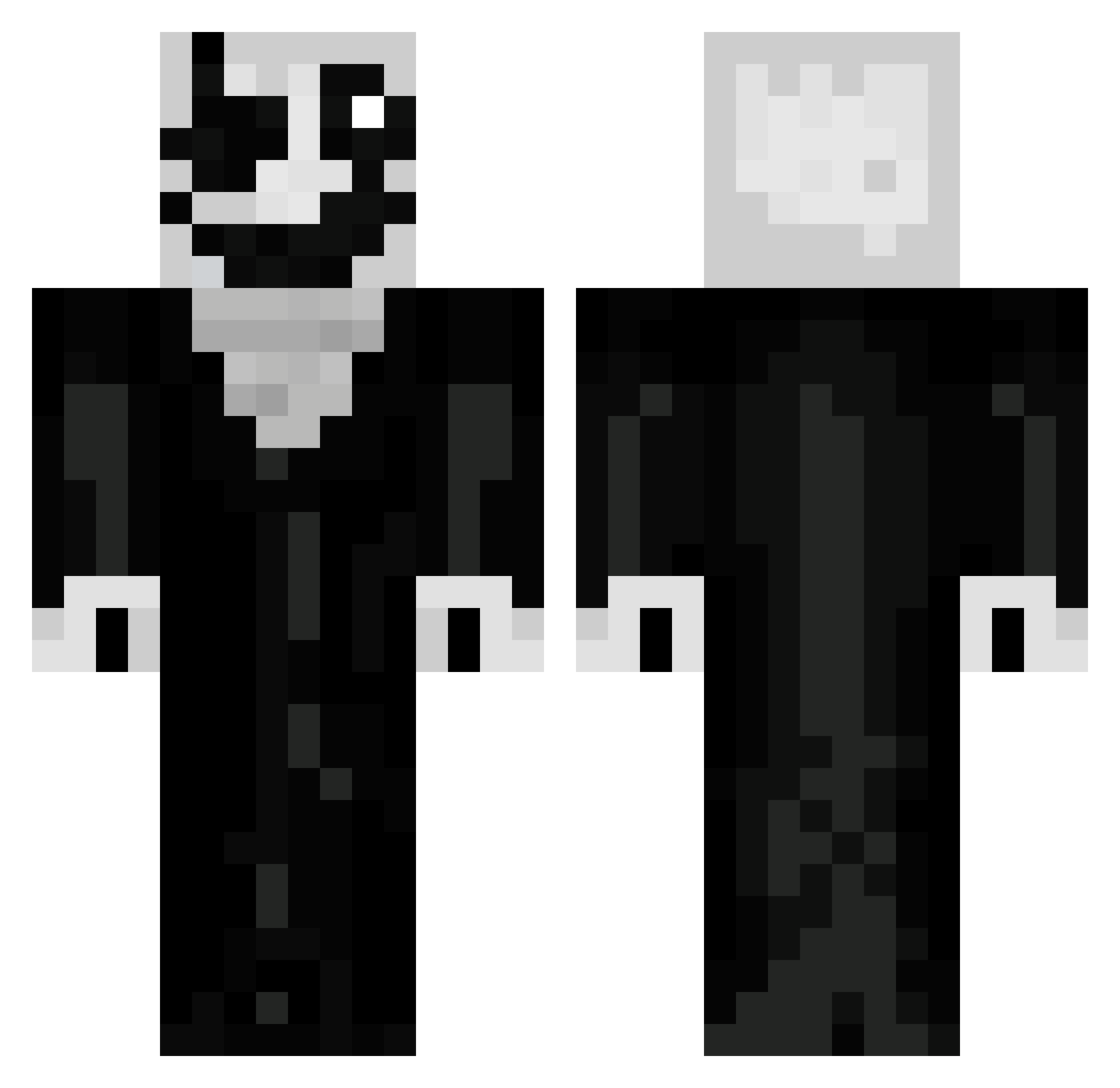NASUERRR Minecraft skin, front and back view