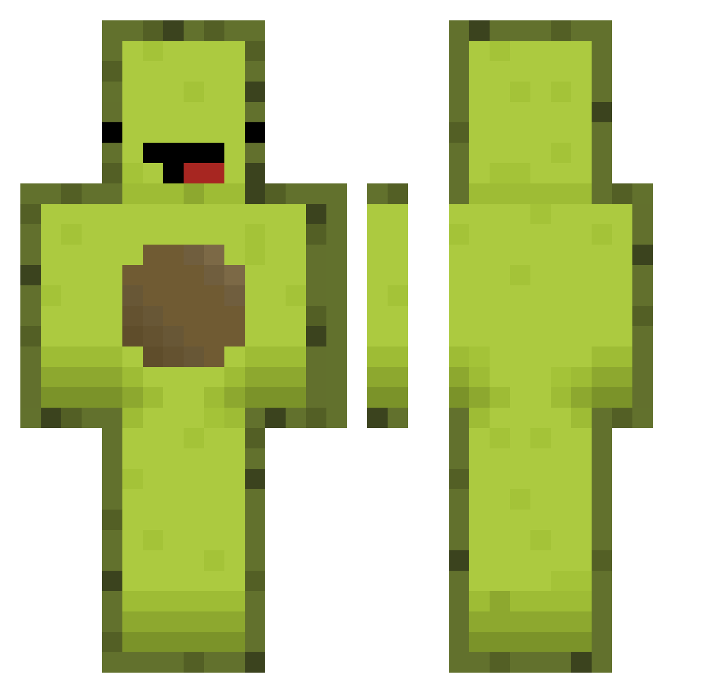 Talk_me Minecraft skin, front and back view