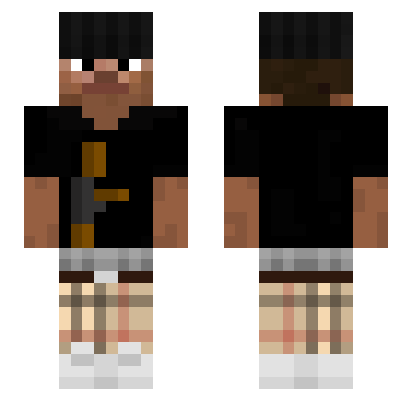 Dicken45 Minecraft skin, front and back view