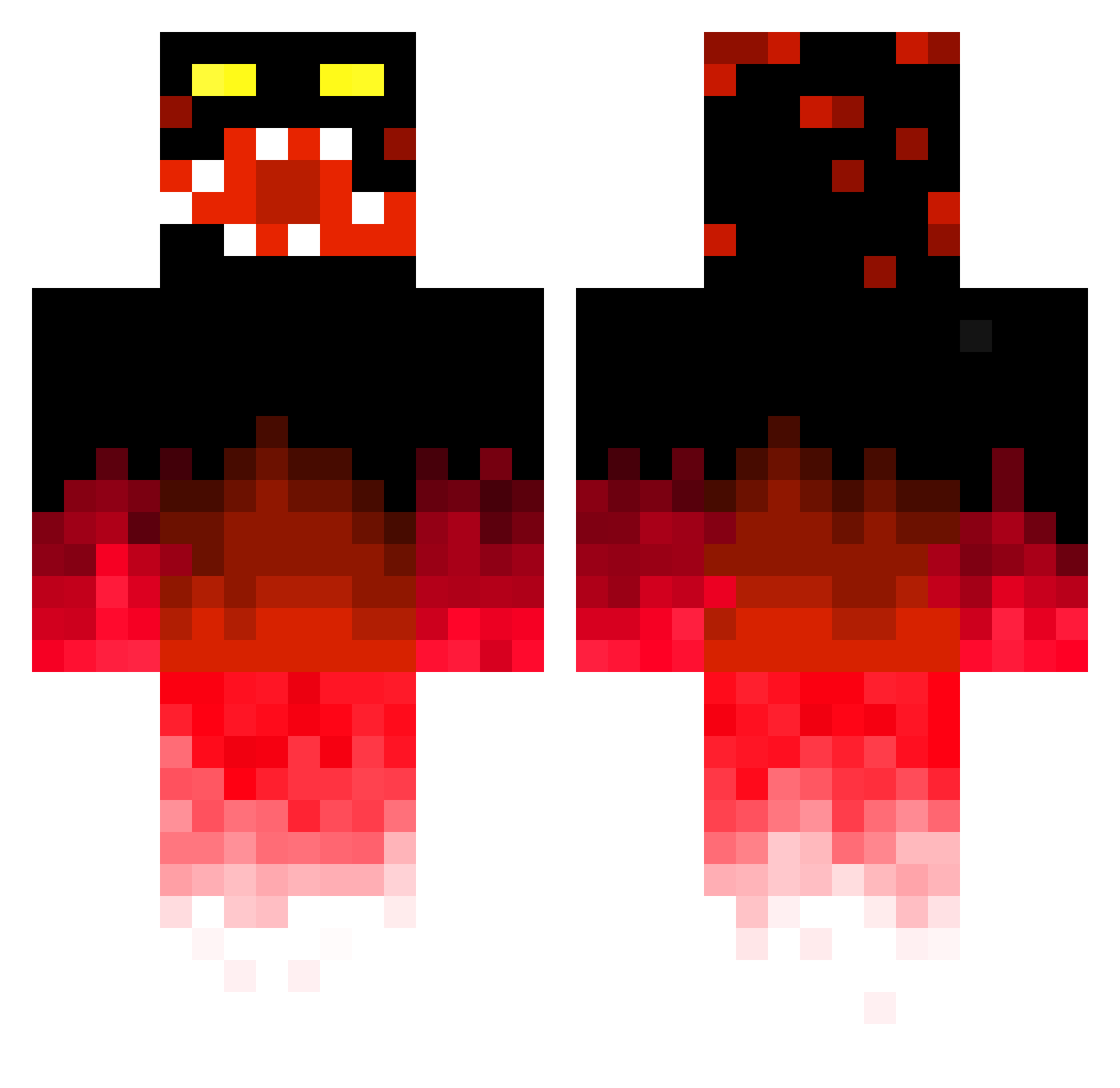 UnknownSmiley Minecraft skin, front and back view