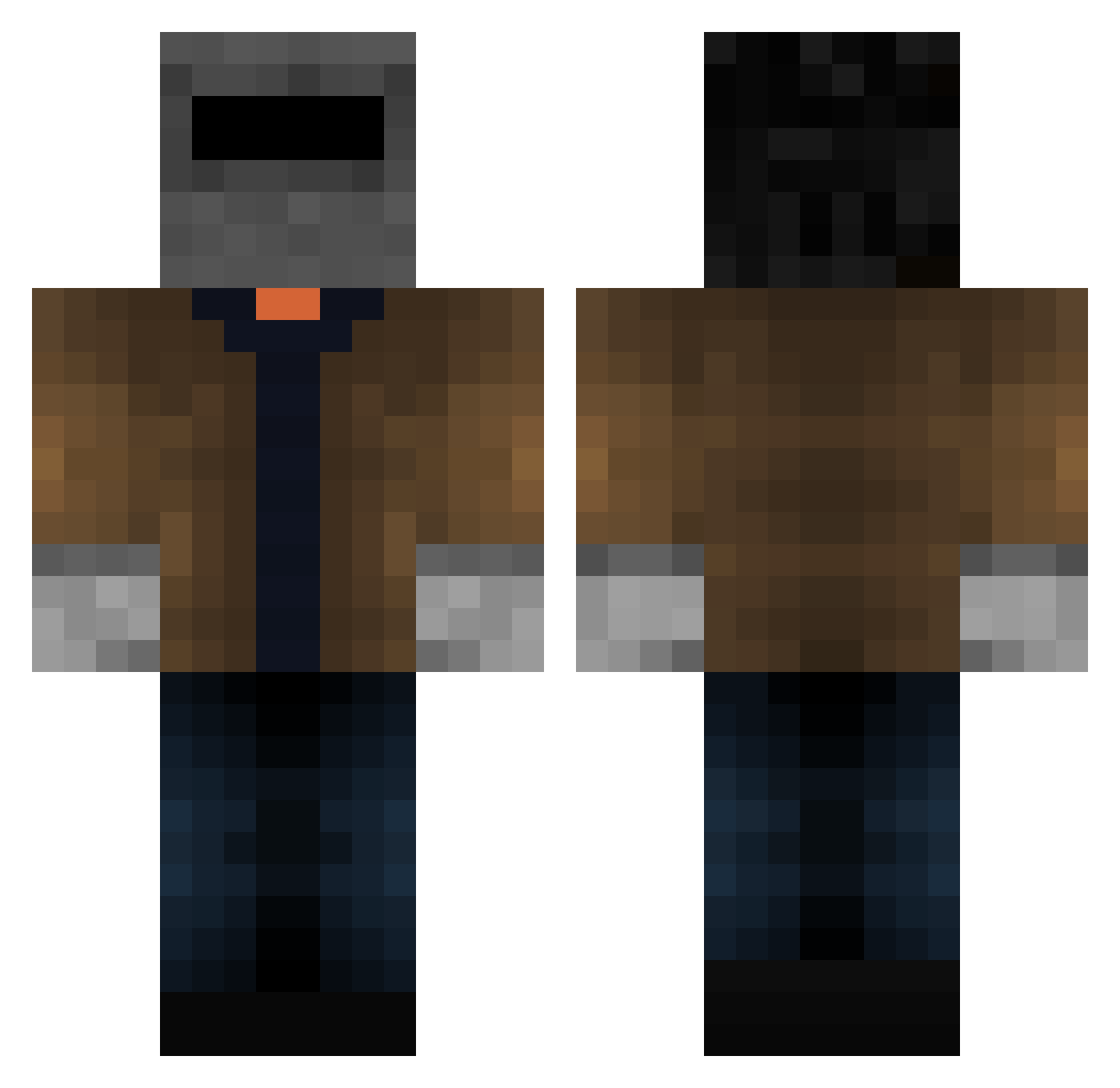 ATLAS_26 Minecraft skin, front and back view