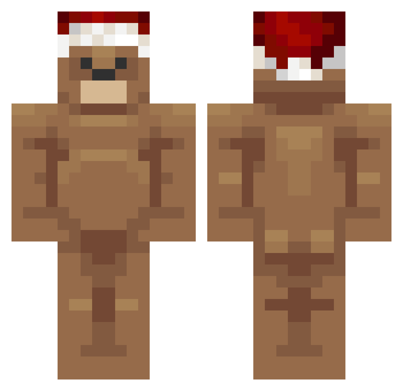 PressurePlates Minecraft skin, front and back view