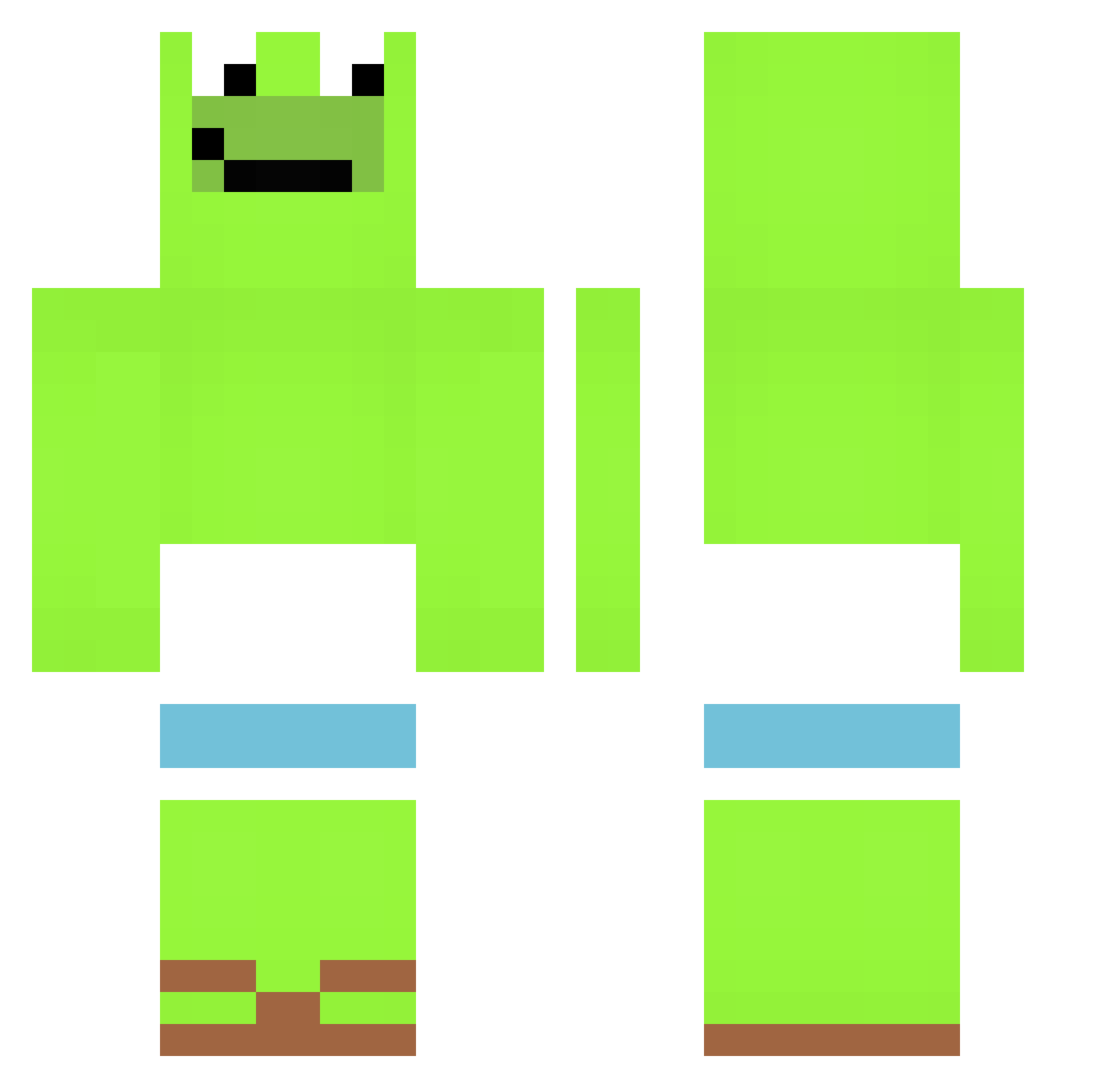 choloswys Minecraft skin, front and back view