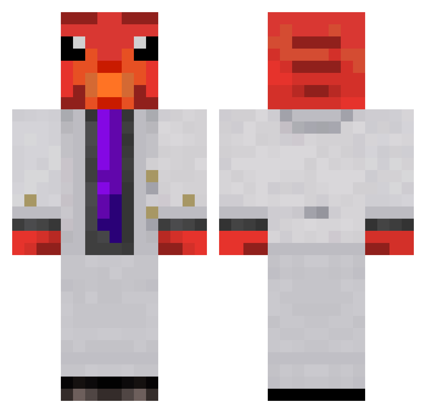 alrkz Minecraft skin, front and back view