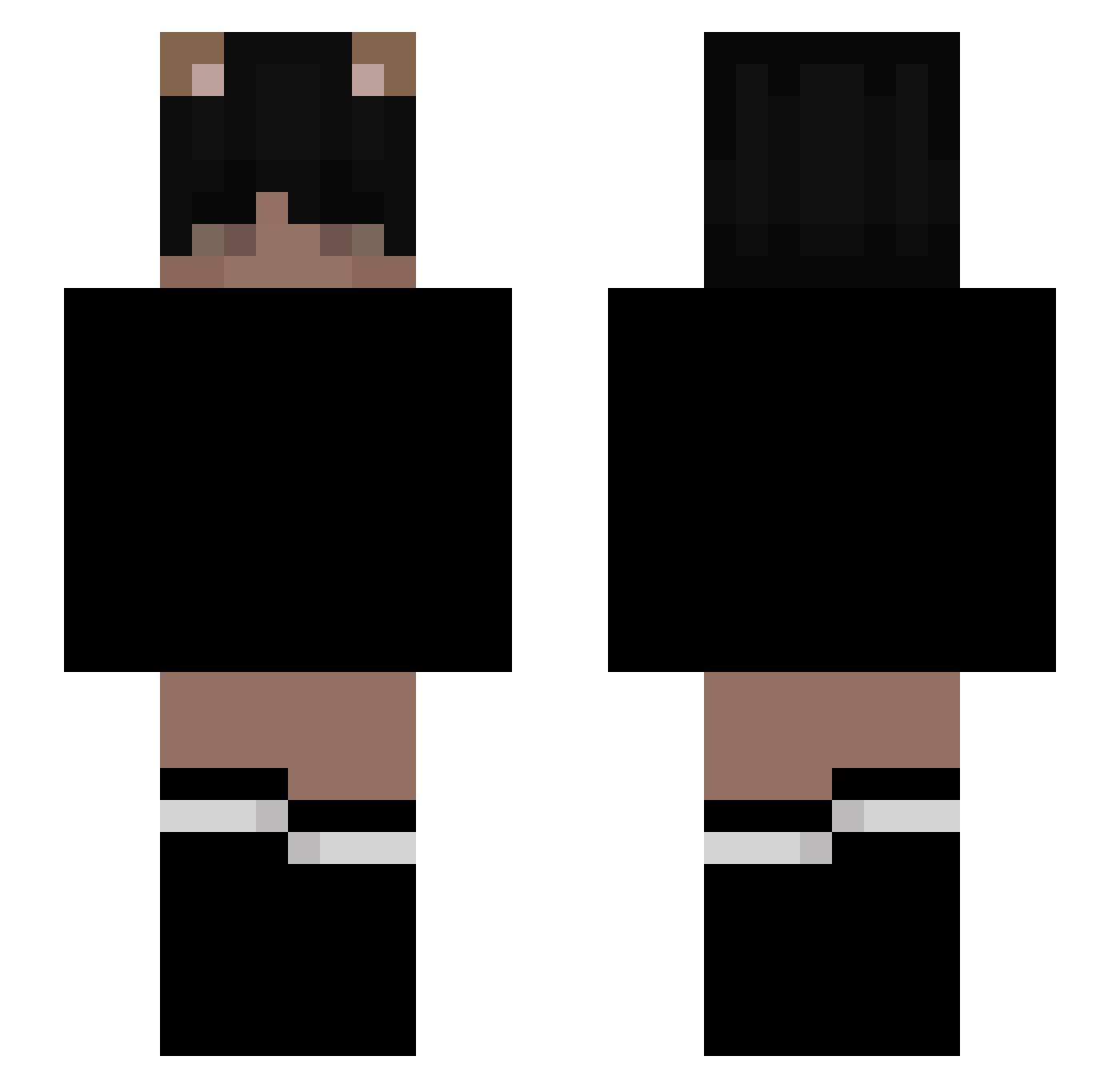 PuppyboyKyza Minecraft skin, front and back view
