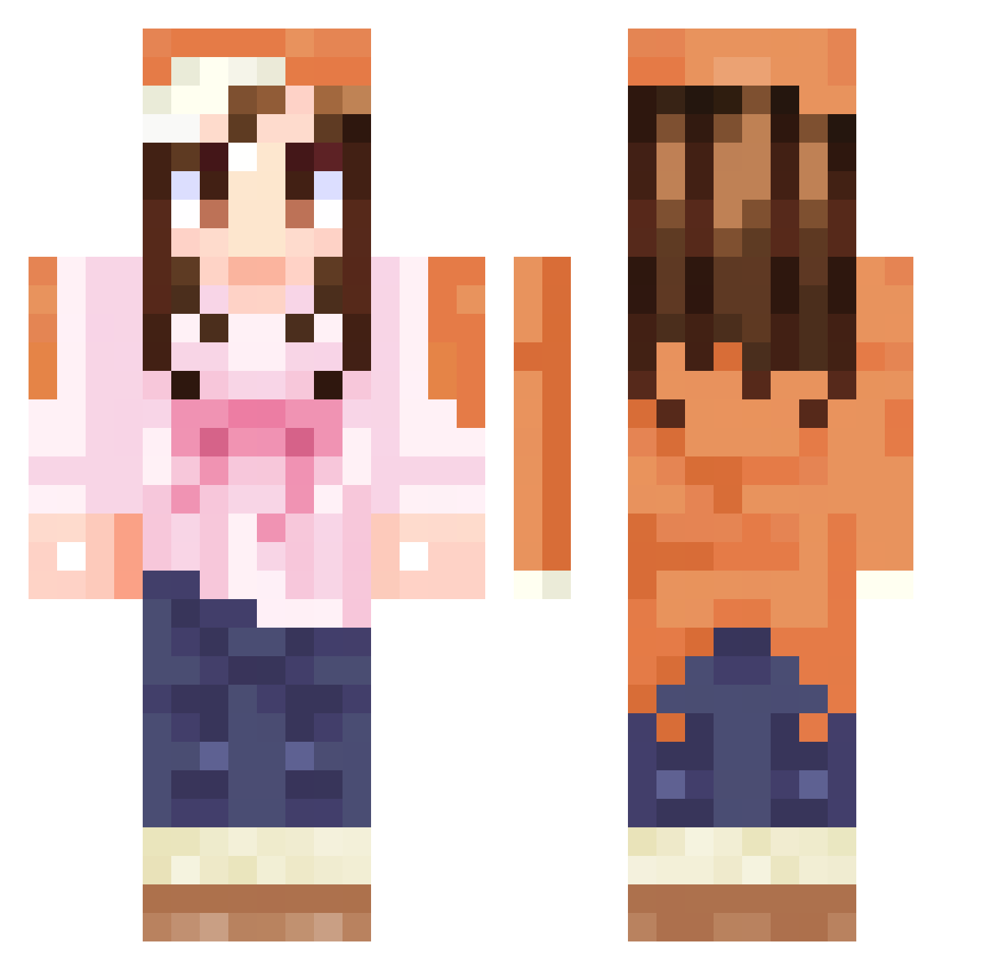 ravenyan_ Minecraft skin, front and back view