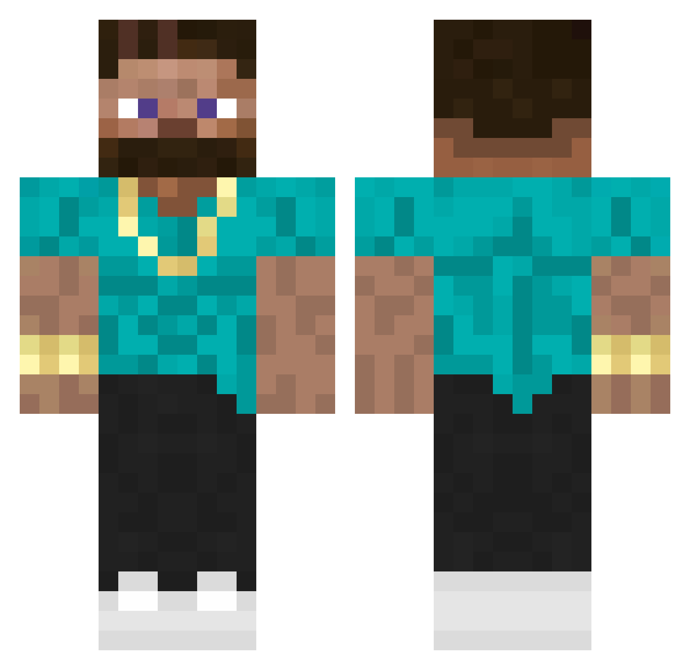 Marlon_krause Minecraft skin, front and back view