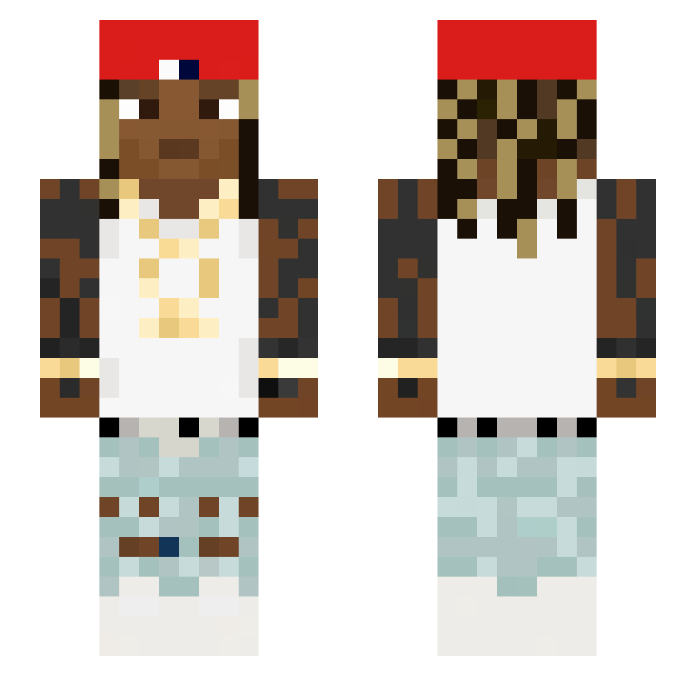 KingVonFrm63rd Minecraft skin, front and back view