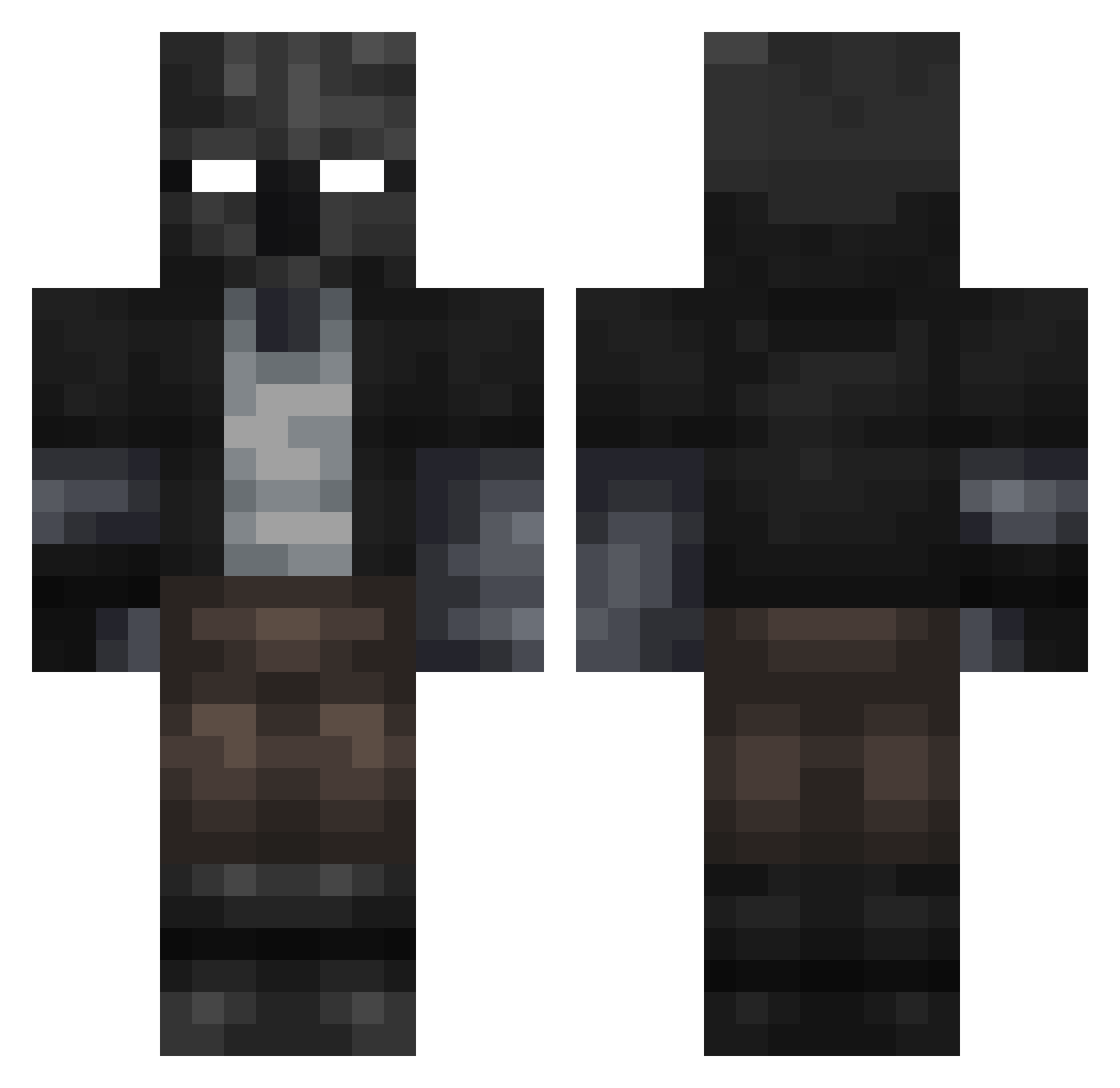 Psycho_bruh Minecraft skin, front and back view