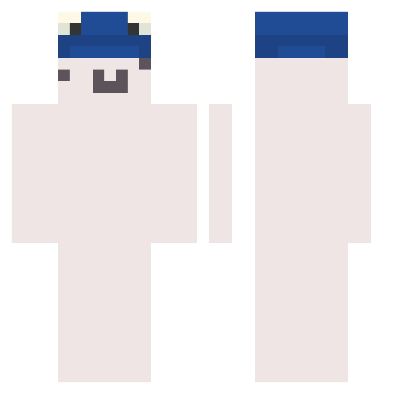 Asyian Minecraft skin, front and back view