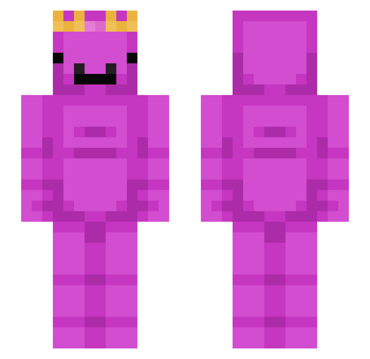 pvpKing_67 Minecraft skin, front and back view