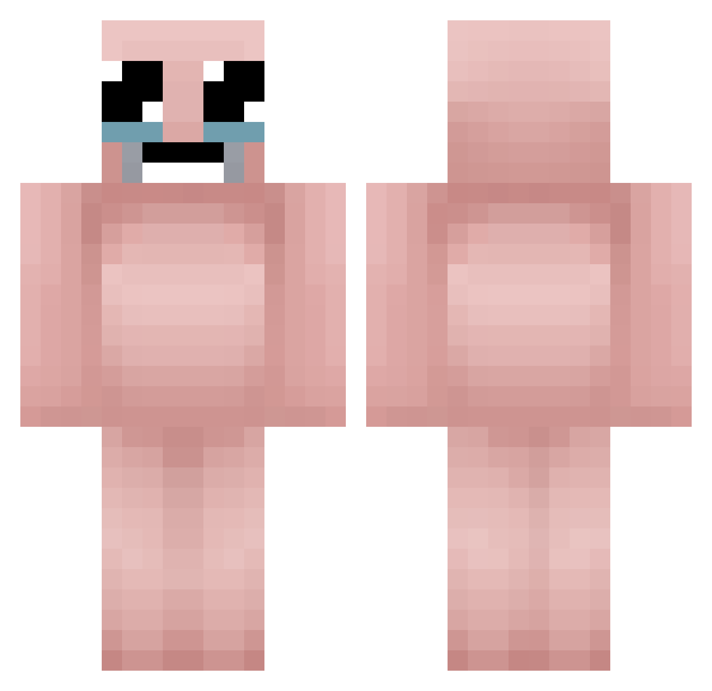 Catanaio Minecraft skin, front and back view