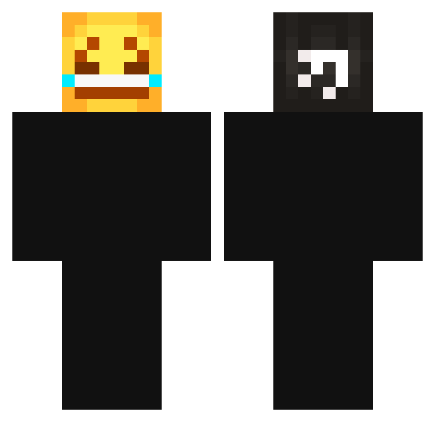 kaunis Minecraft skin, front and back view