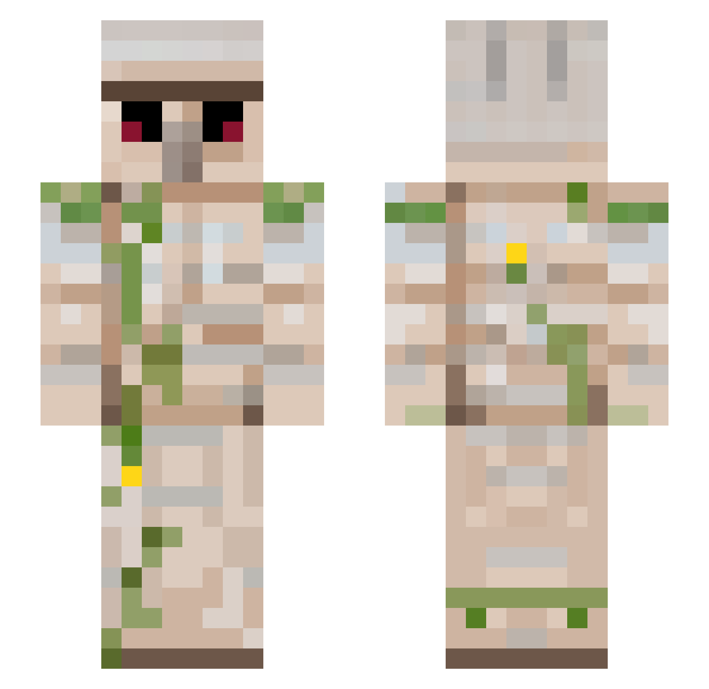 sara1313 Minecraft skin, front and back view