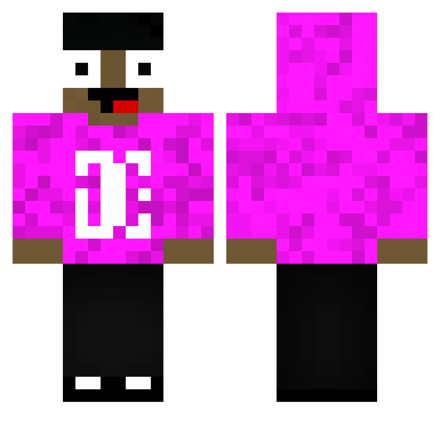 Valtusik Minecraft skin, front and back view