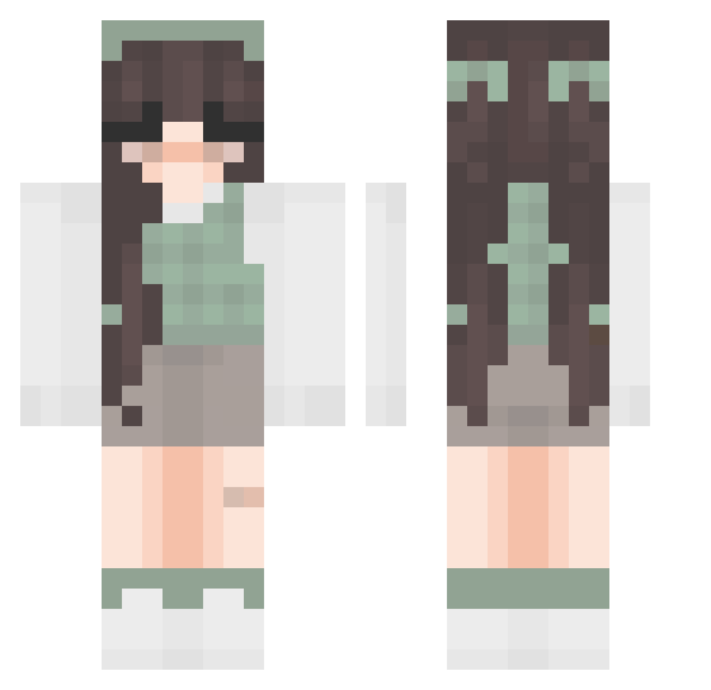 Shad0wSpin Minecraft skin, front and back view