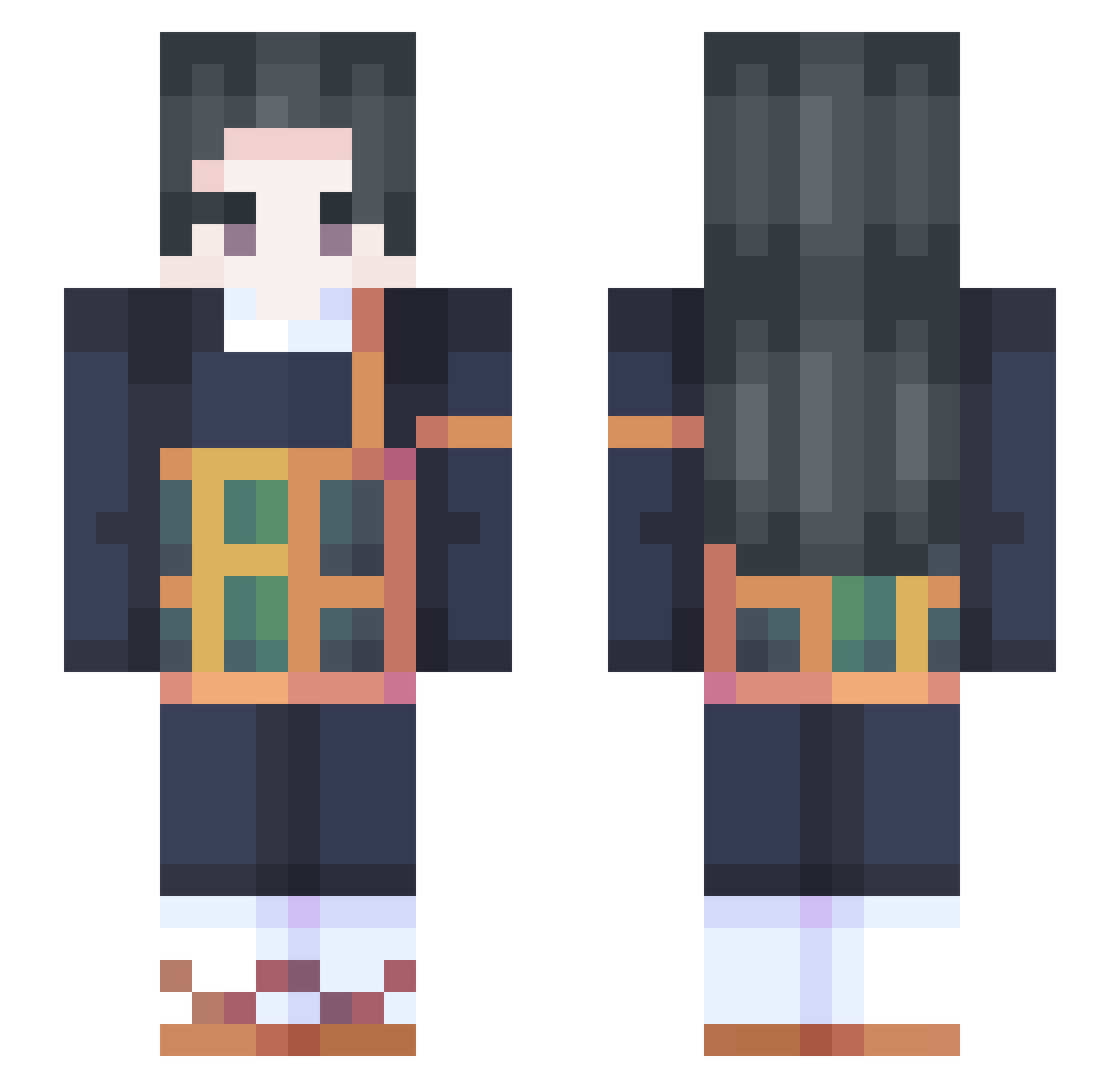 Onyxiana Minecraft skin, front and back view