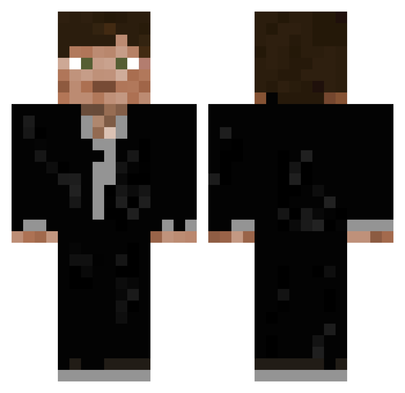 Acroterion Minecraft skin, front and back view