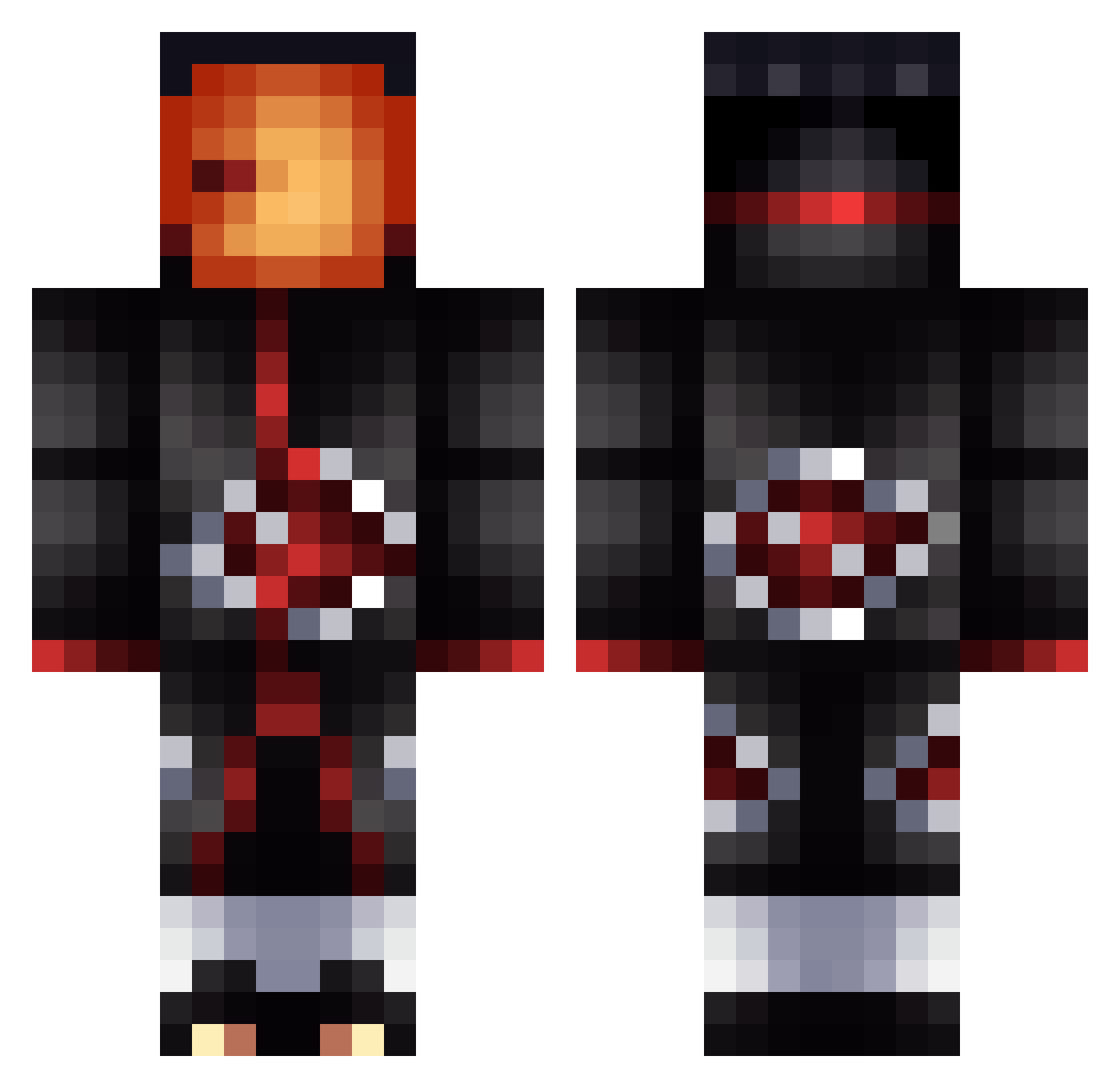 Bellic_1 Minecraft skin, front and back view