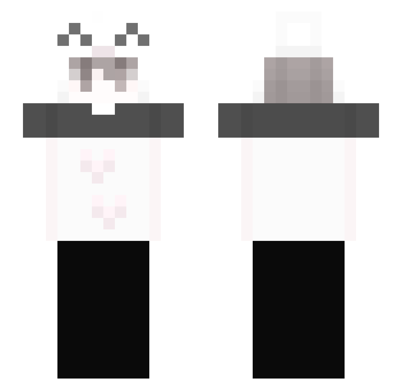 cuseo Minecraft skin, front and back view