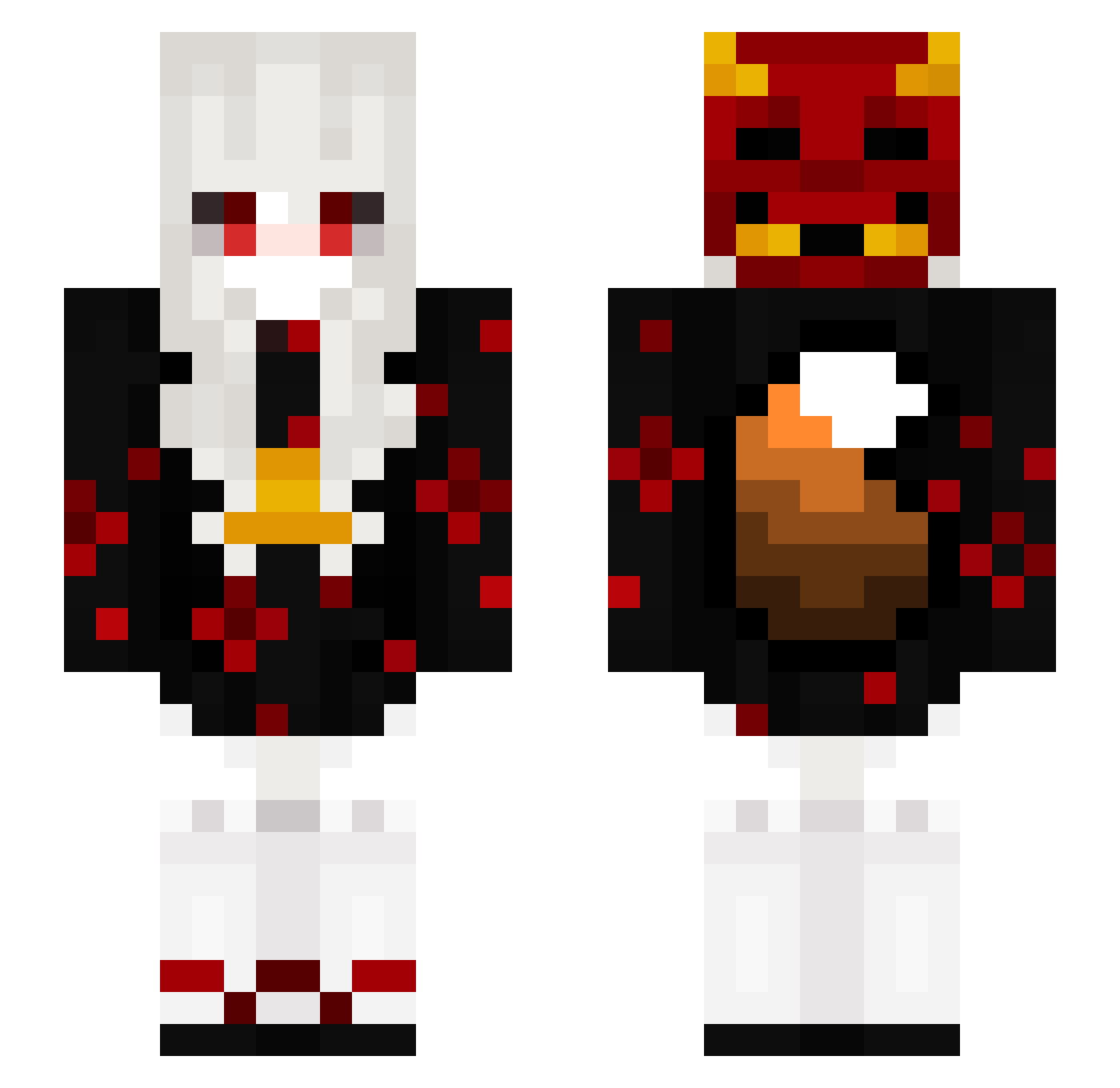Rubydac_20 Minecraft skin, front and back view