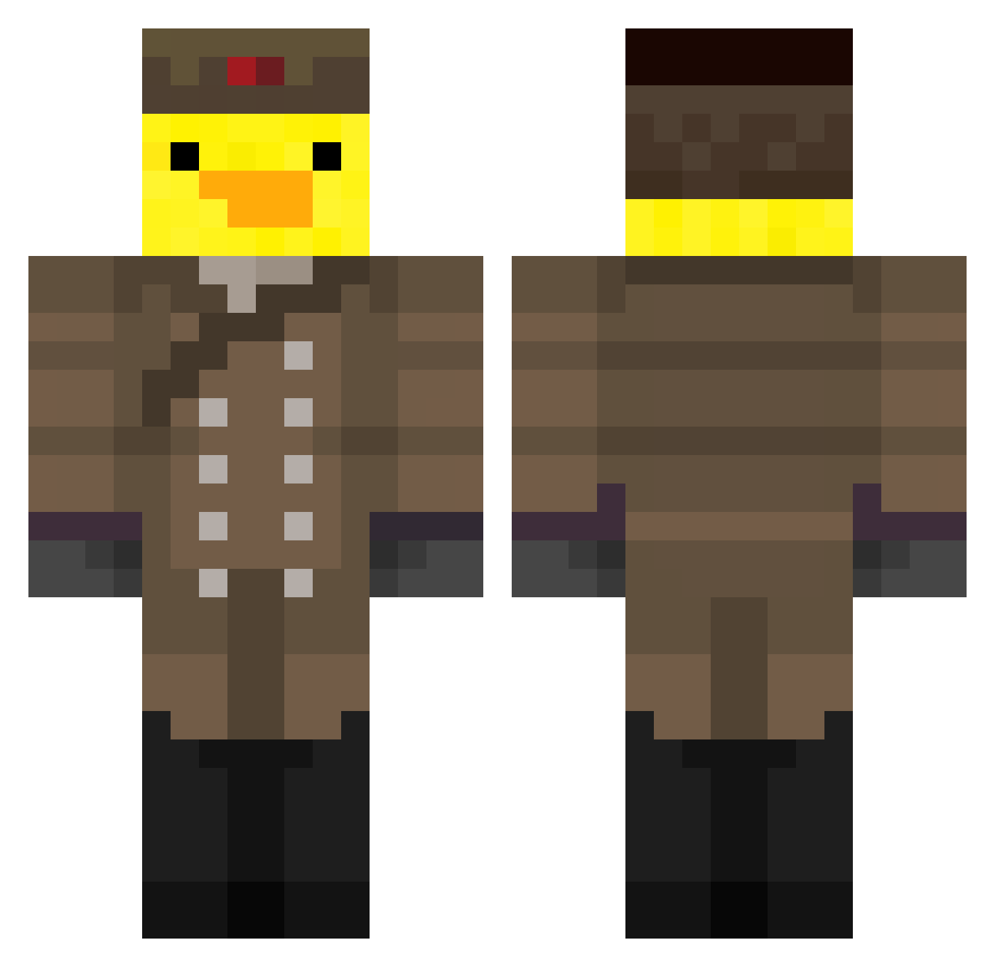 Lokma52 Minecraft skin, front and back view