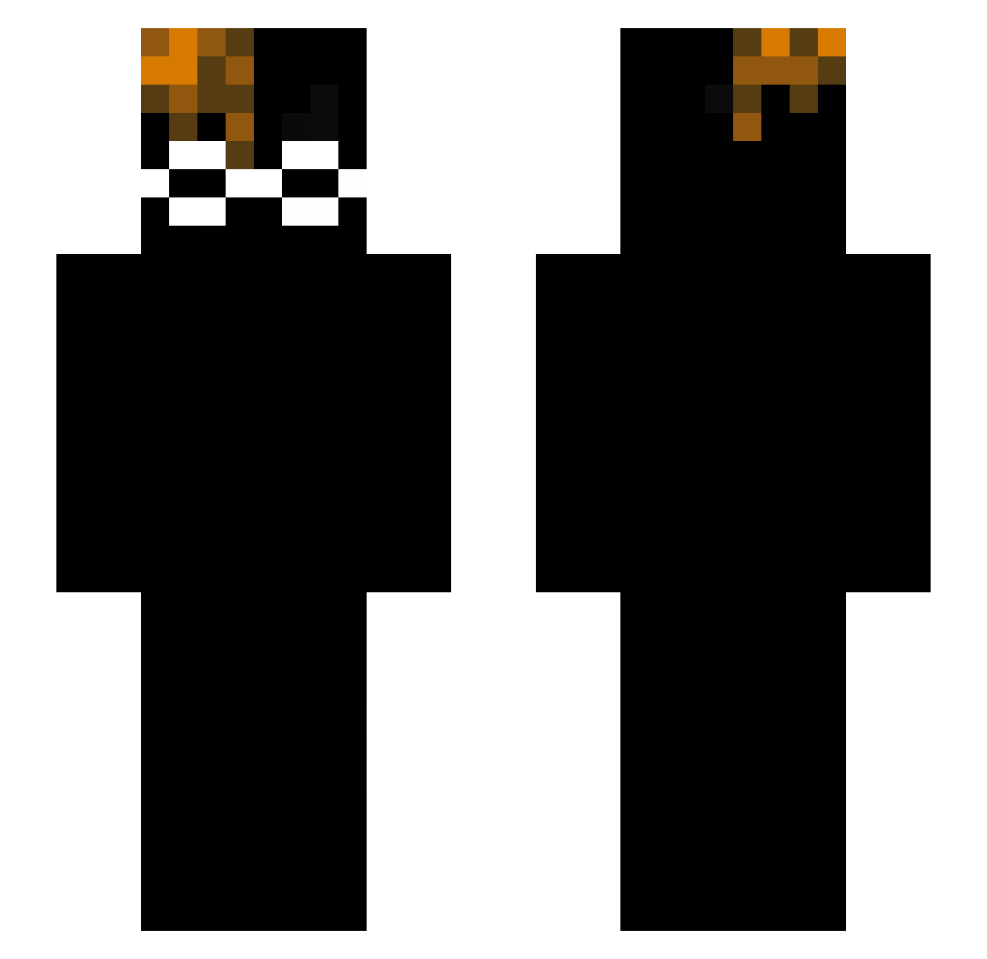 nkekmix Minecraft skin, front and back view
