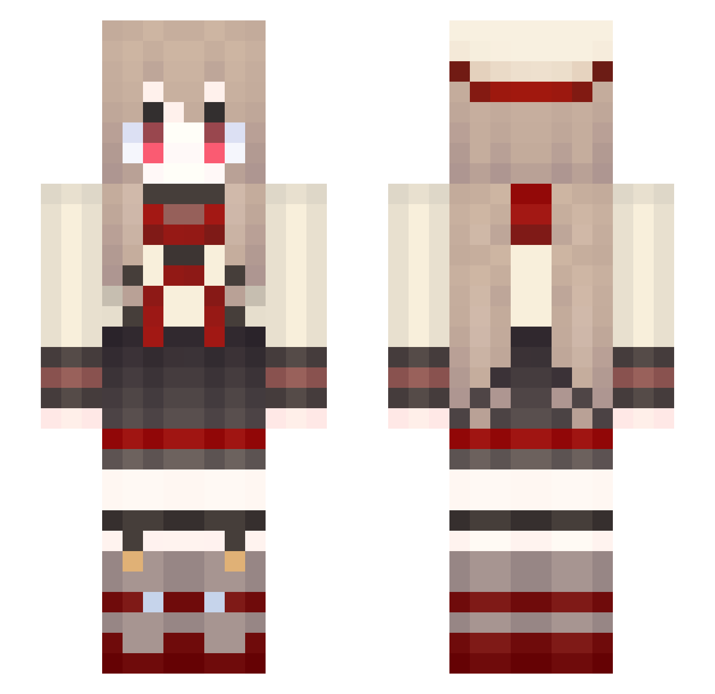 Shion_227 Minecraft skin, front and back view