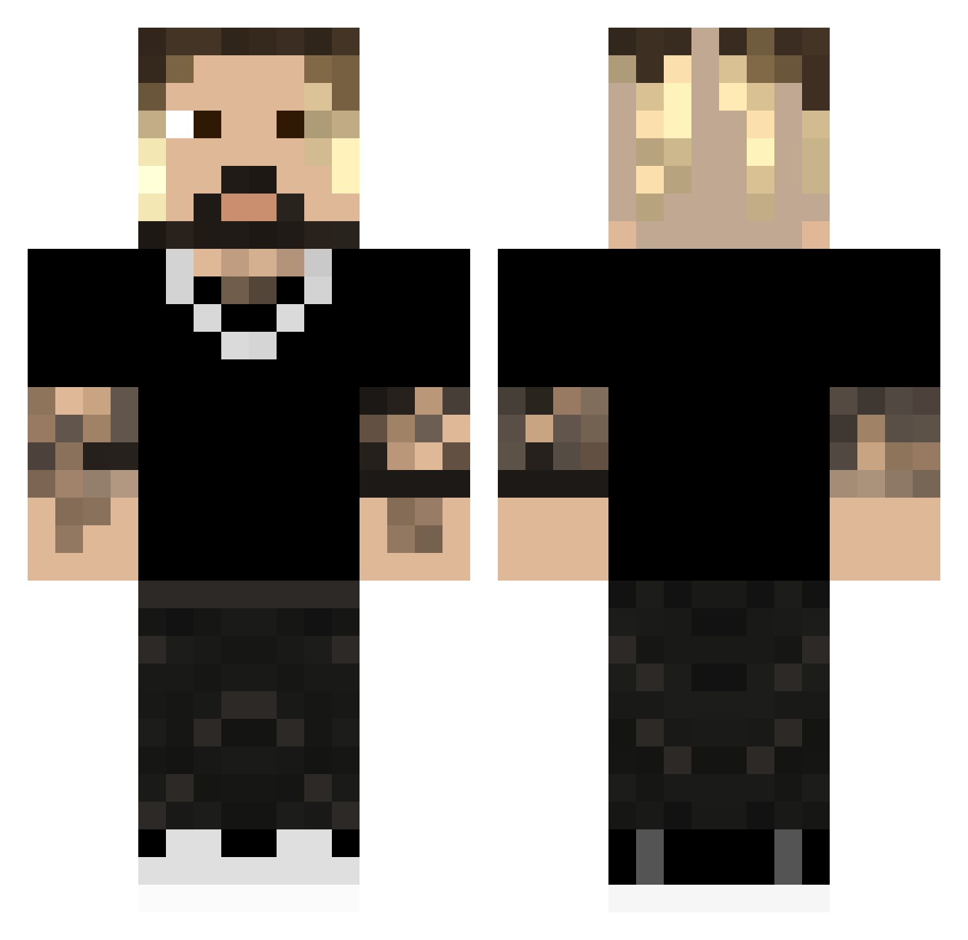 Scrim Minecraft skin, front and back view