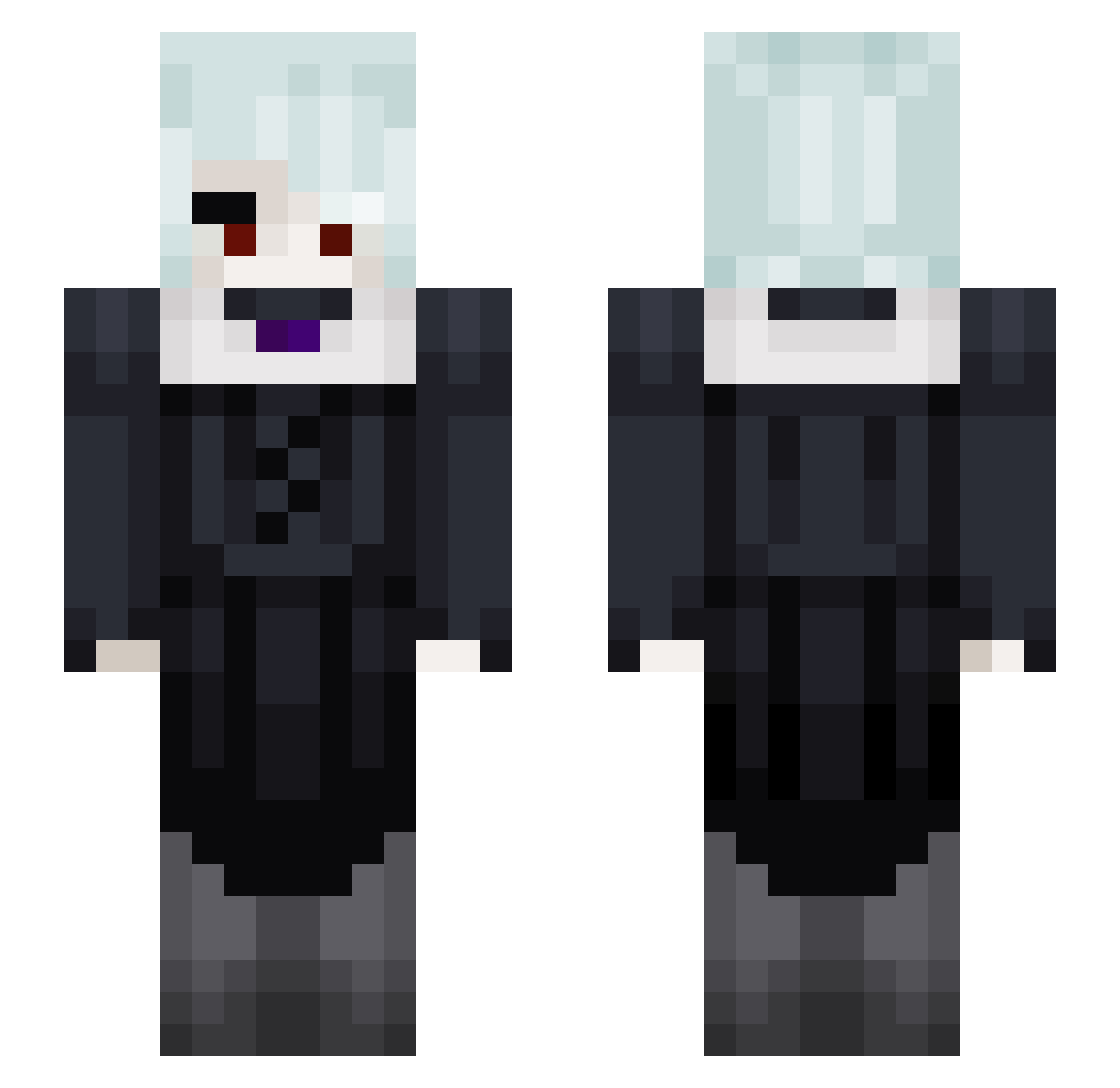 _Zero8Mono Minecraft skin, front and back view