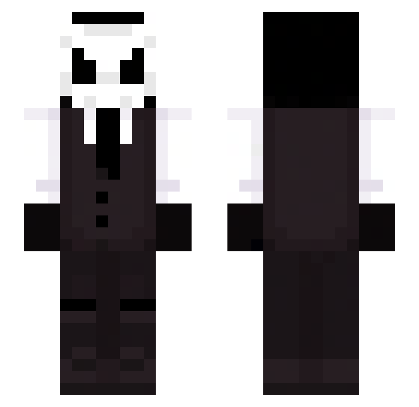 punkyray Minecraft skin, front and back view