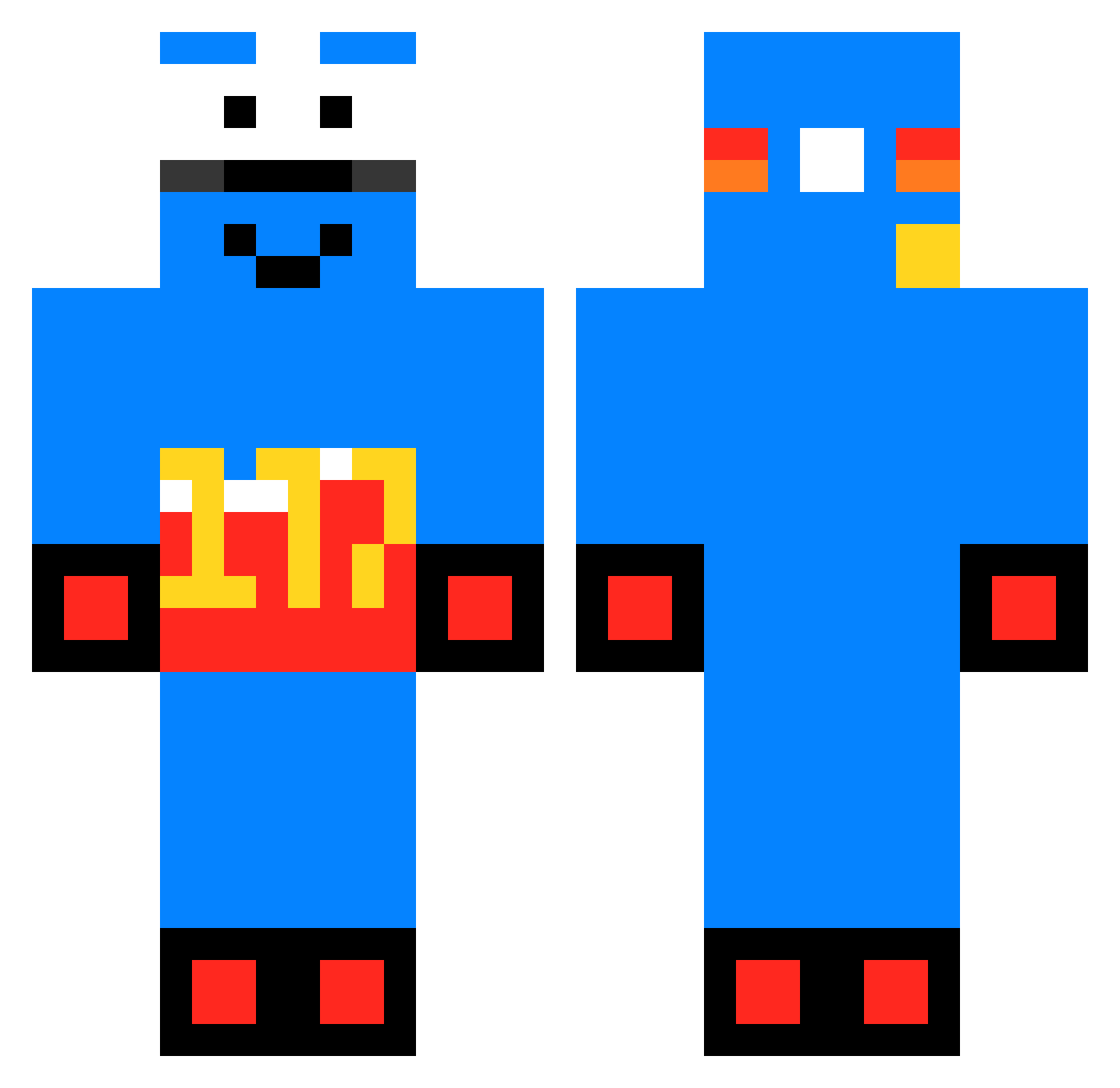 Agera_R Minecraft skin, front and back view
