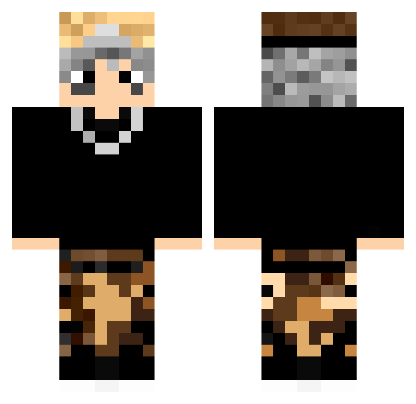 LuvKetaRip Minecraft skin, front and back view