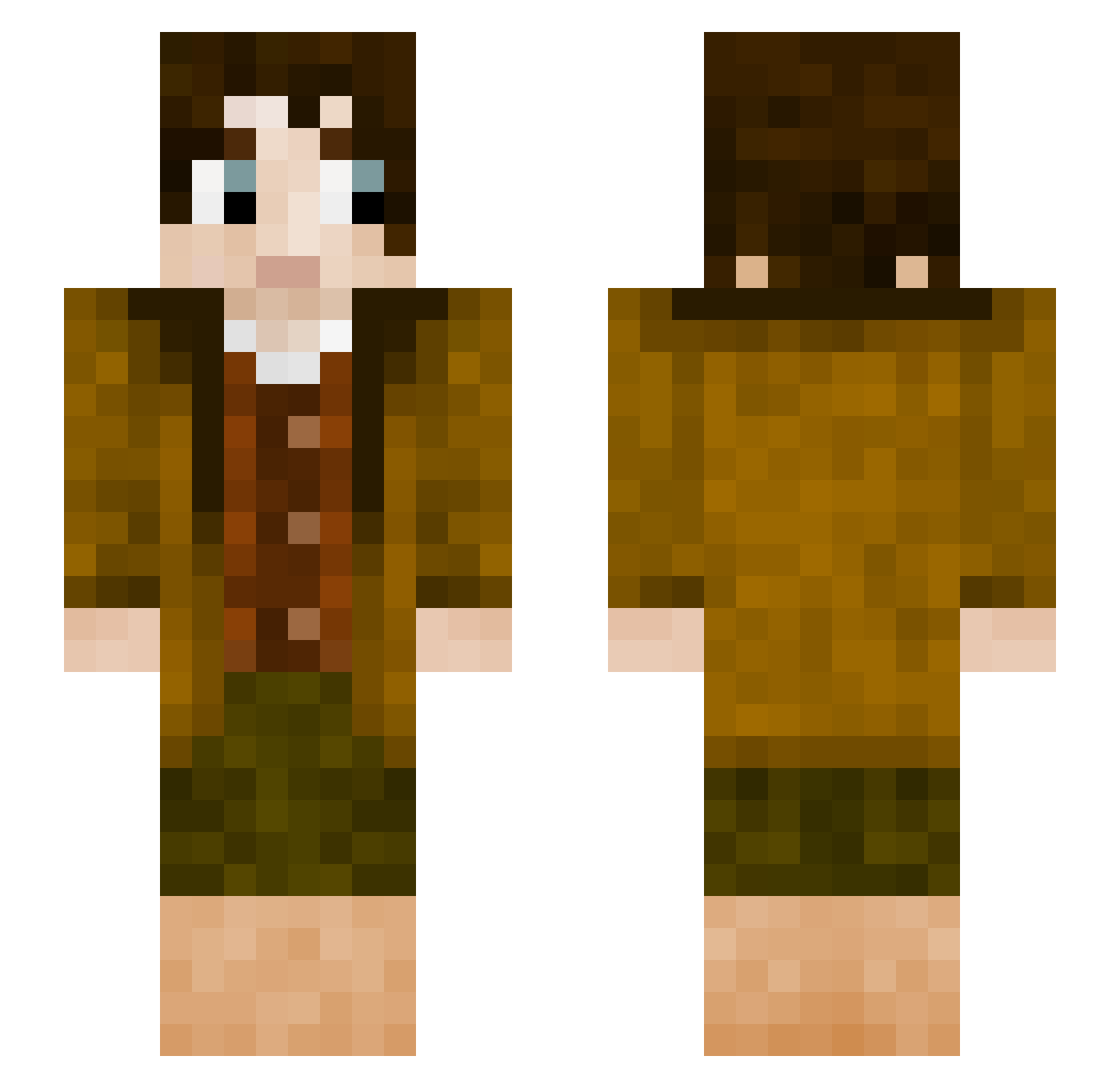 DannyMatthias Minecraft skin, front and back view