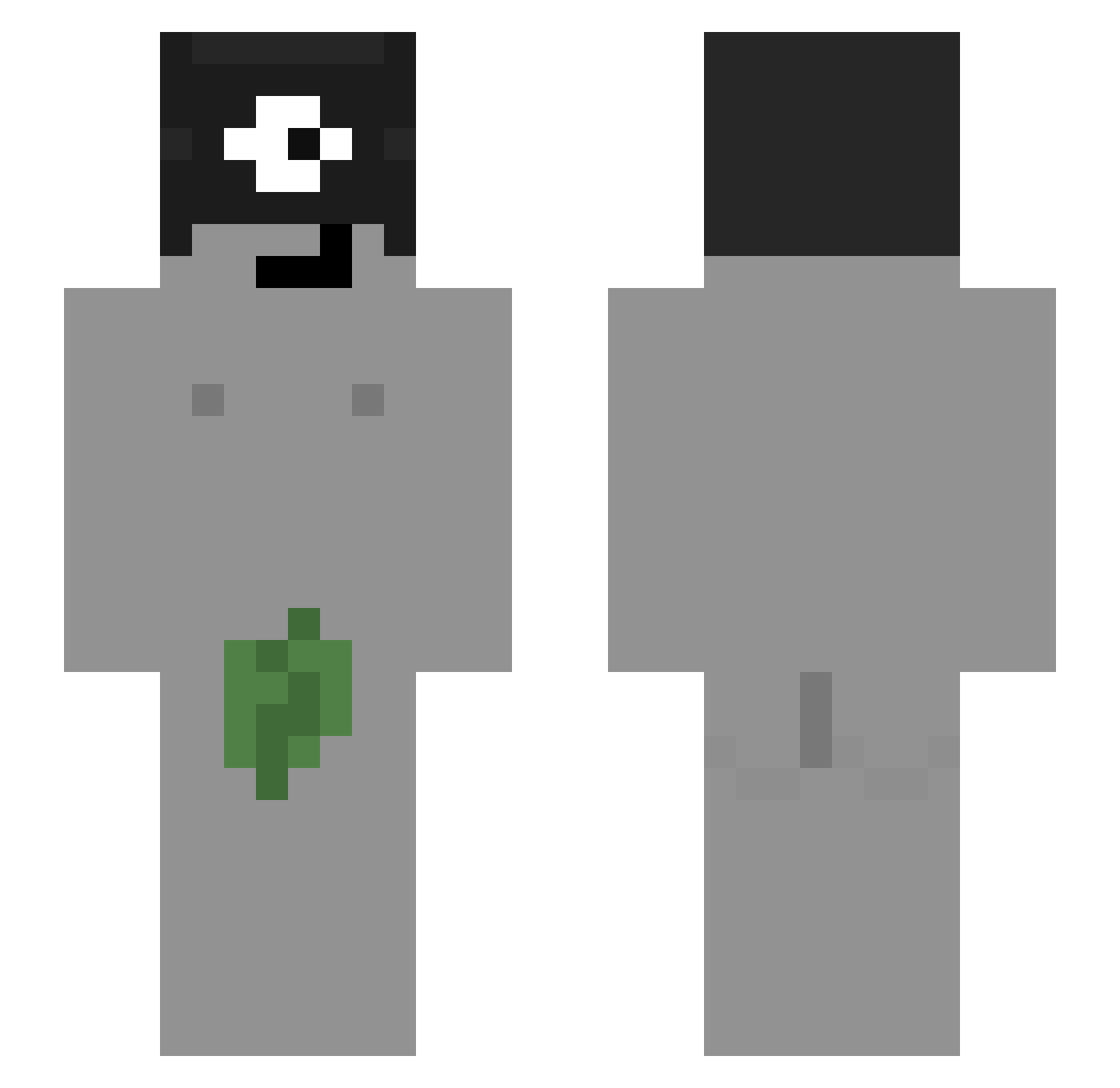YaboiSil Minecraft skin, front and back view