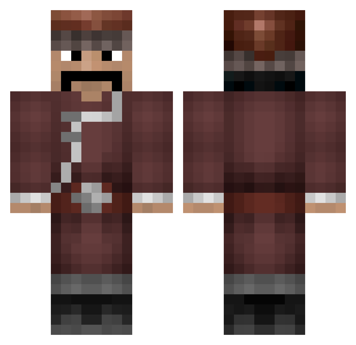MchTwenty27th Minecraft skin, front and back view
